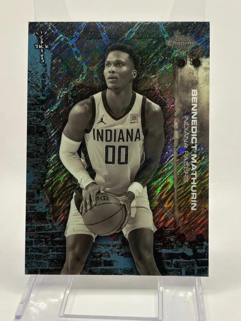 2025 Topps Chrome Cactus Jack Bennedict Mathurin Aqua Refractor 145/199 Pacers